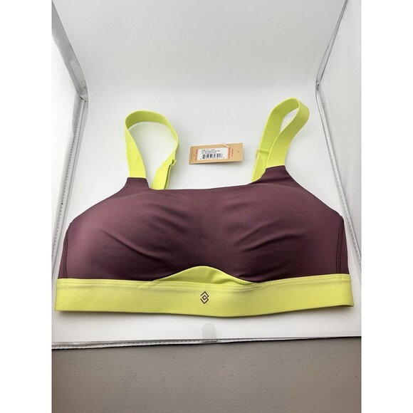 Thirdlove Kinetic Adjustable 34C Sports Bra Color block Purple Green - Picture 1 of 4
